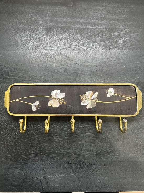 Anthropologie Other - 🆕 Anthropologie | Mother of Pearl Floral Wall Hook Rack